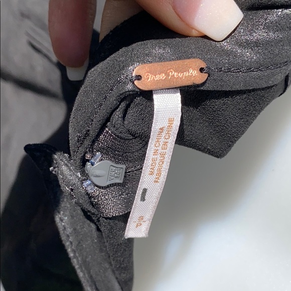 Free People Rumi Ruched Faux Leather Mini Skirt black size Small - Picture 4 of 5